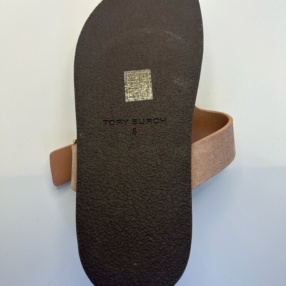 Tory Burch Mellow Strap Leather and Gold Cork Sandals Size 8 - Picture 4 of 5